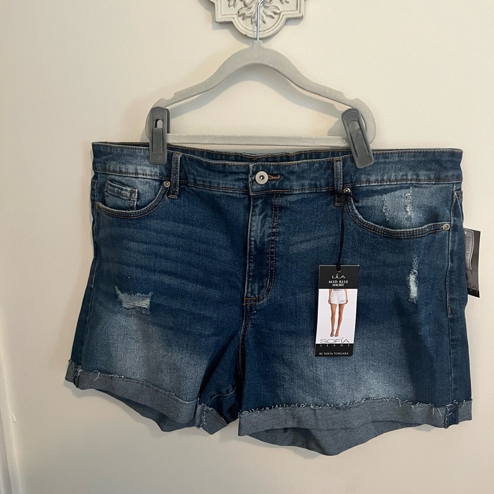 Sofia Vergara Midrise Shorts, size 18